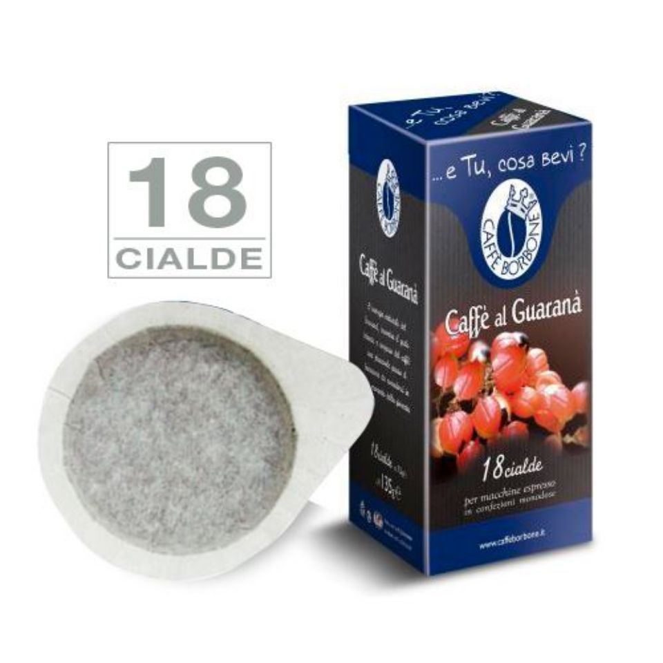 Immagine di 18 Cialde caffè Borbone CAFFE AL GUARANA filtrocarta  44 mm ESE