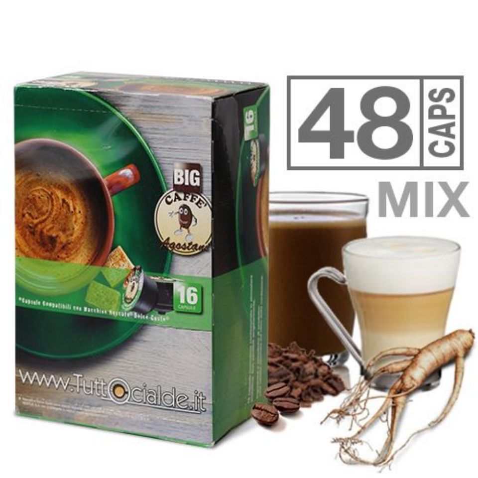 Immagine di Offerta Lancio: MIX 48 capsule Caffè Agostani BIG compatibili Nescafé Dolce Gusto