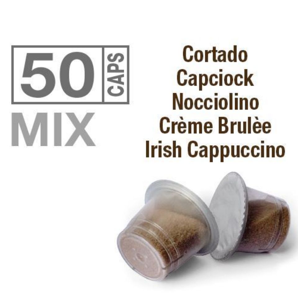 Immagine di OFFERTA: 50 capsule MIX NUOVI SOLUBILI Agostani Best Silver compatibili Nespresso