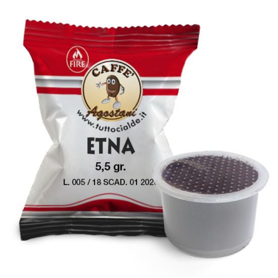 Immagine di 50 capsule caffè Agostani Fire ETNA compatibili Fior Fiore Coop