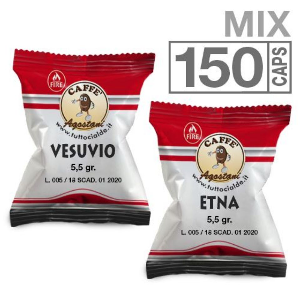 Immagine di OFFERTA LANCIO: 150 capsule miste caffè Agostani Fire compatibili Fiorfiore Coop con Spedizione Gratuita