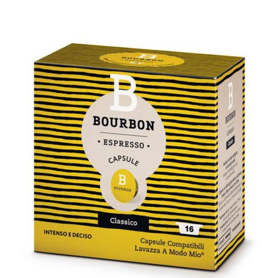 Immagine di 128 Capsule Bourbon CLASSICO compatibile A Modo Mio prodotto da Lavazza