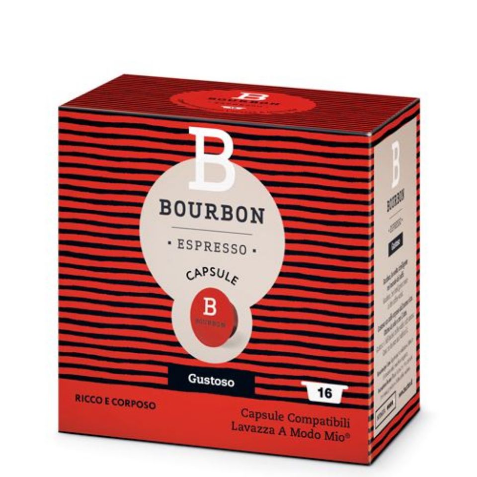 Immagine di 128 Capsule Bourbon GUSTOSO compatibile A Modo Mio prodotto da Lavazza