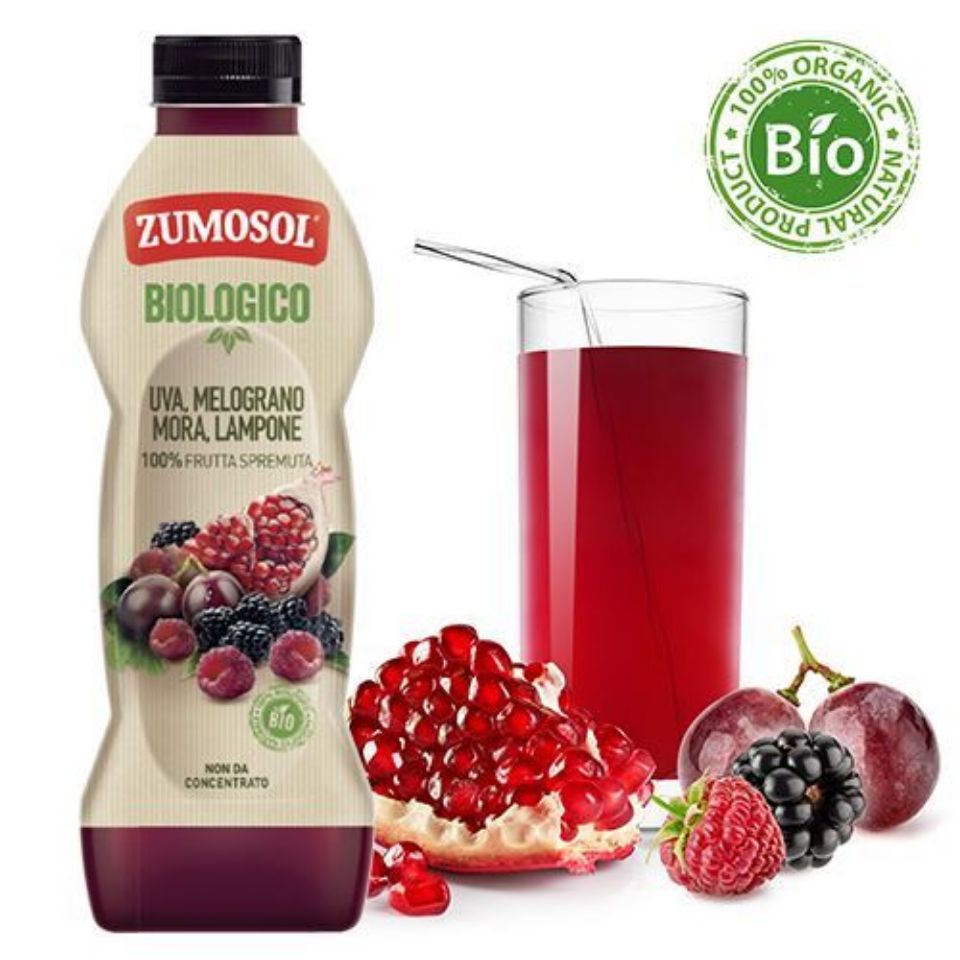 Immagine di 6 confezioni Zumosol Frutti Rossi 100% frutta biologica spremuta con Spedizione Gratis