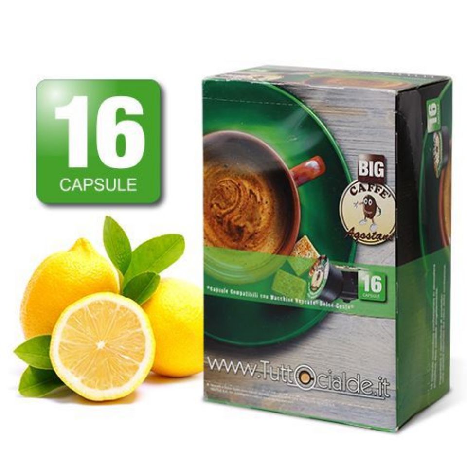 Immagine di 16 Capsule Tè Limone Agostani Big Compatibili Nescafé Dolce Gusto