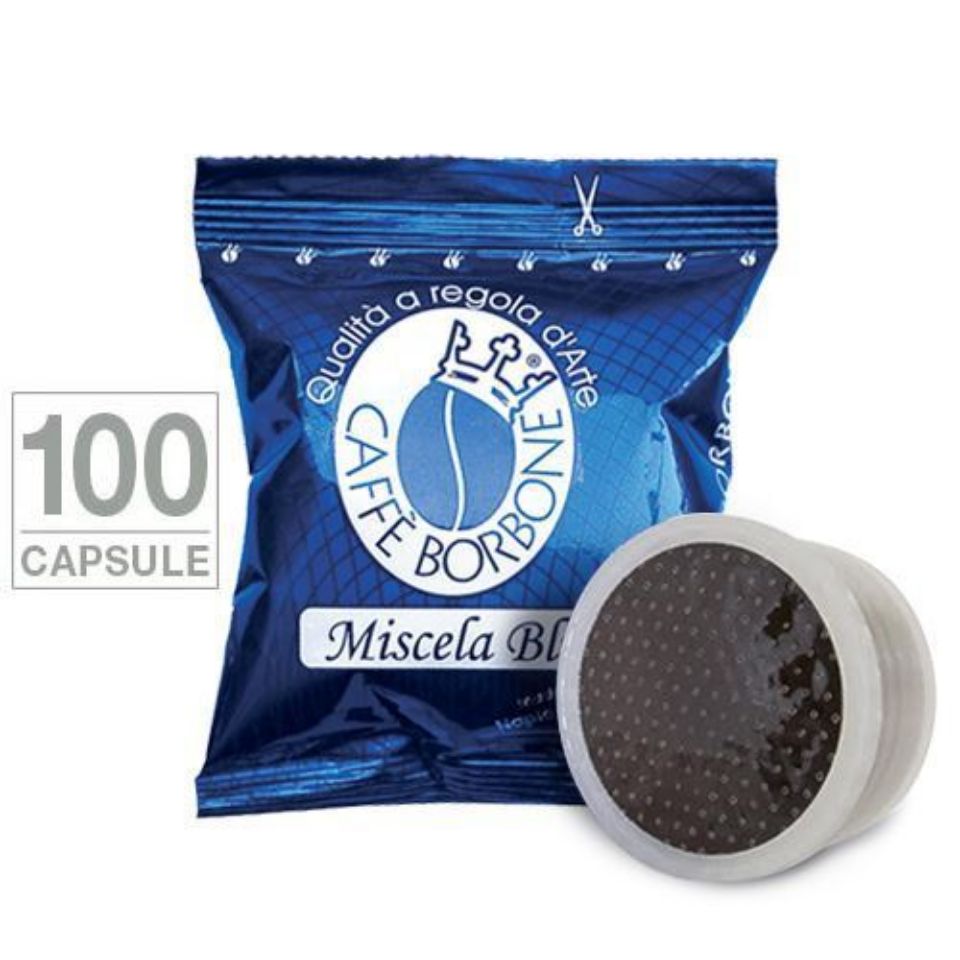 Immagine di 100 Cialde caffè Borbone miscela BLU Monodose compatibili Espresso Point