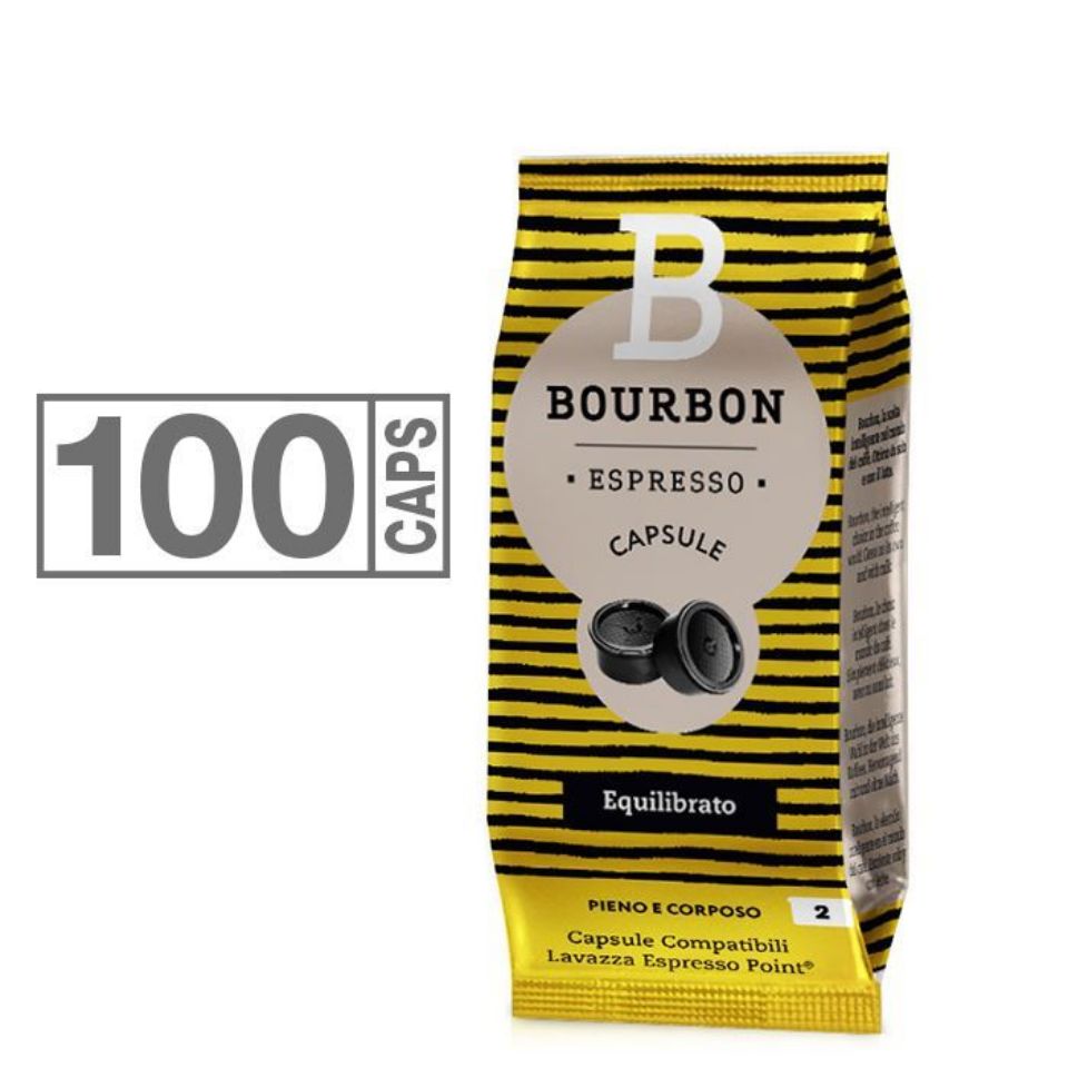 Immagine di 100 Capsule Bourbon EQUILIBRATO compatibile Espresso Point prodotto da Lavazza