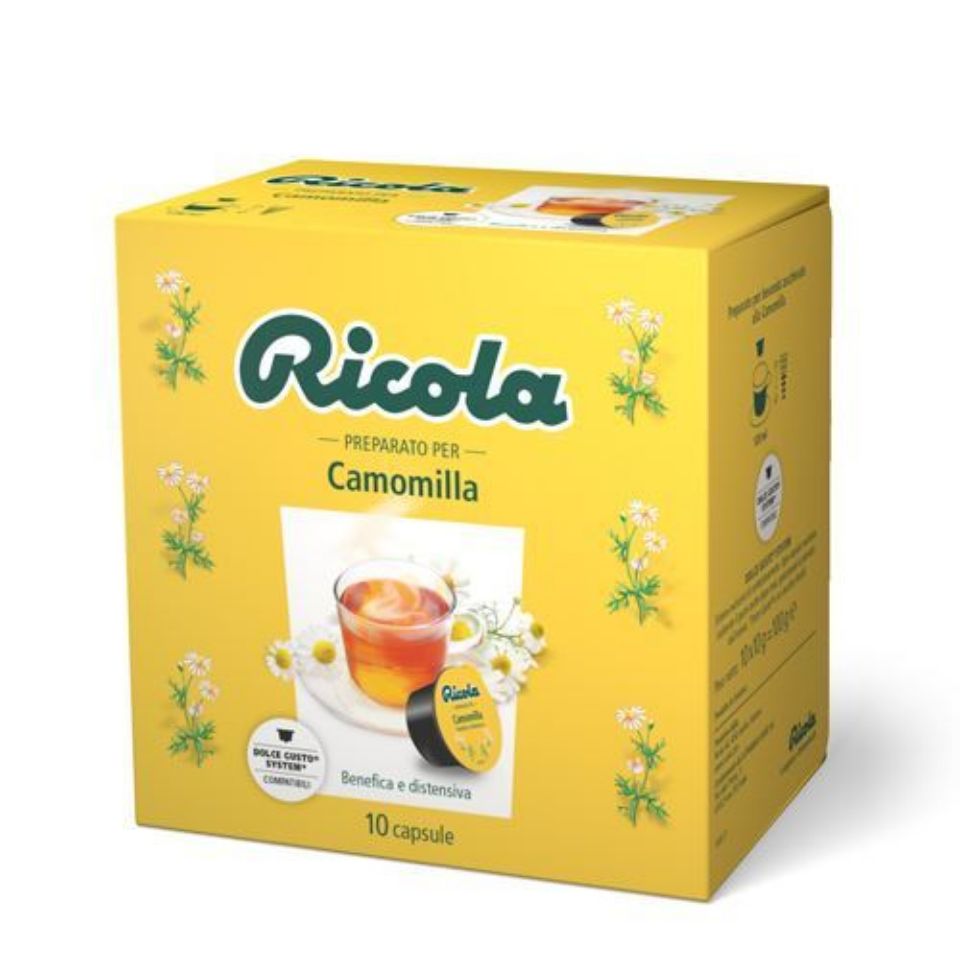 10 capsule tisana Ricola Camomilla compatibili Nescafé Dolce Gusto