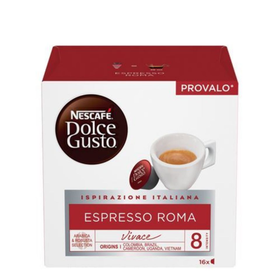 Immagine di 96 Capsule Espresso ROMA Nescafé Dolce Gusto Ispirazione Italiana