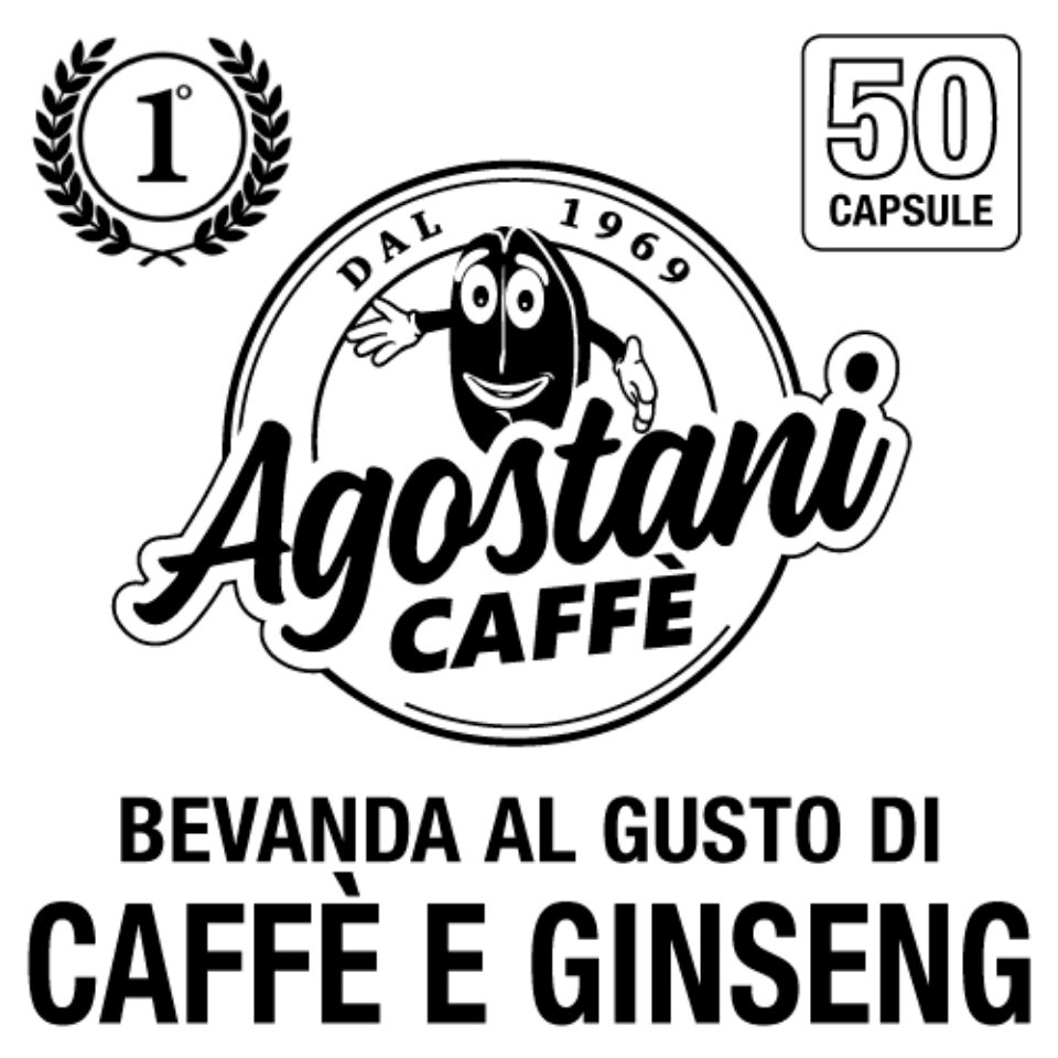 Immagine di 50 capsule bevanda al gusto di CAFFE' E GINSENG Agostani Primo compatibili Uno System Indesit e Maranello