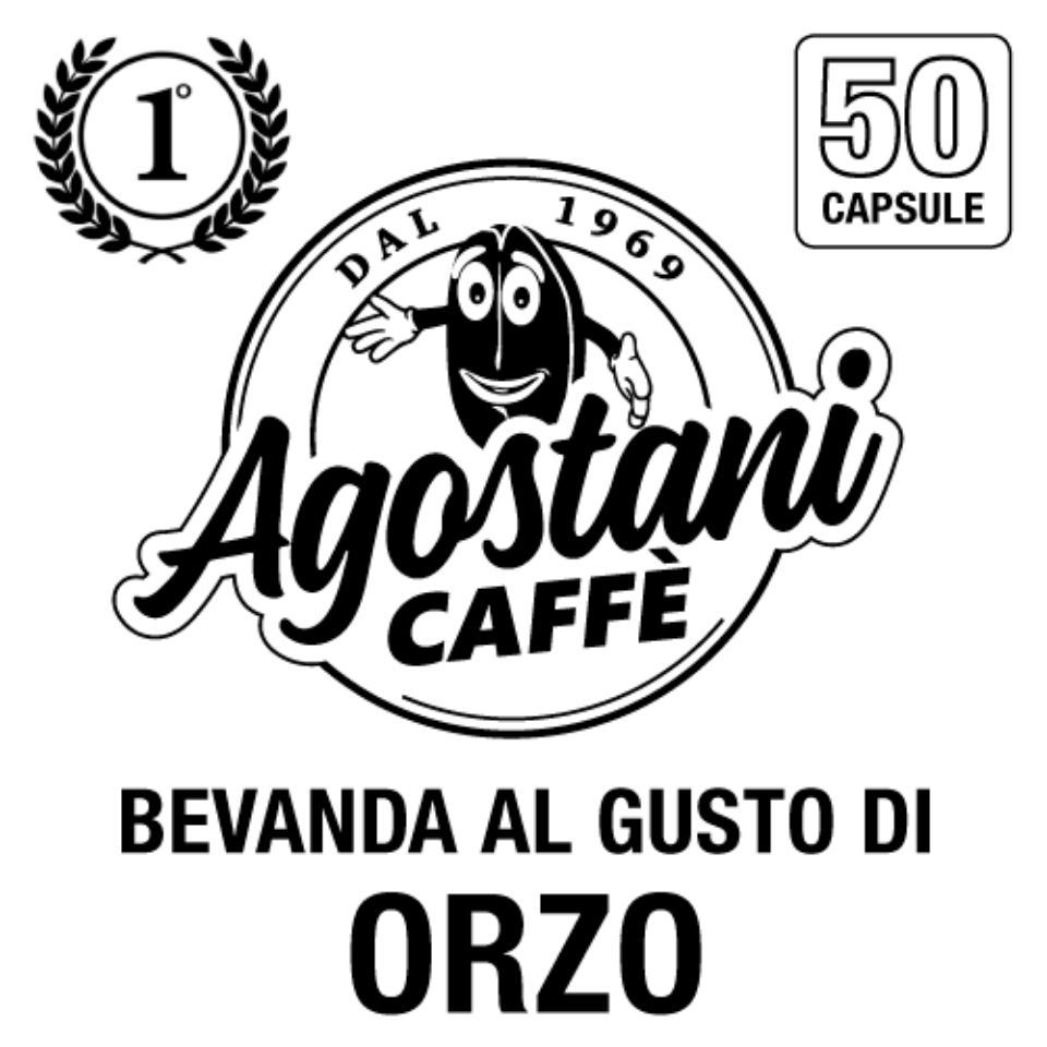 Immagine di 50 capsule bevanda al gusto di ORZO Agostani Primo compatibili Uno System Indesit e Maranello