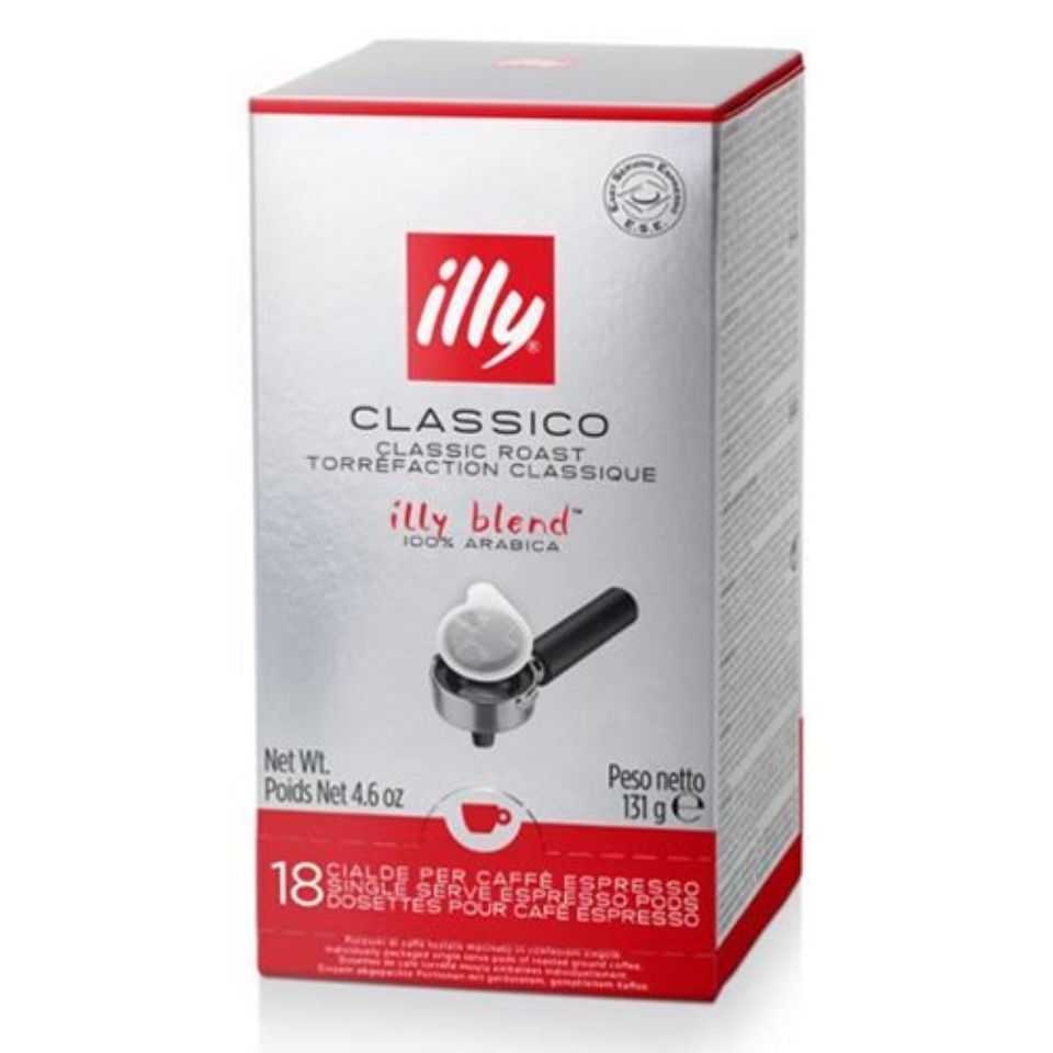 Immagine di 18 cialde filtrocarta 44mm ESE caffè Illy Tostatura Media