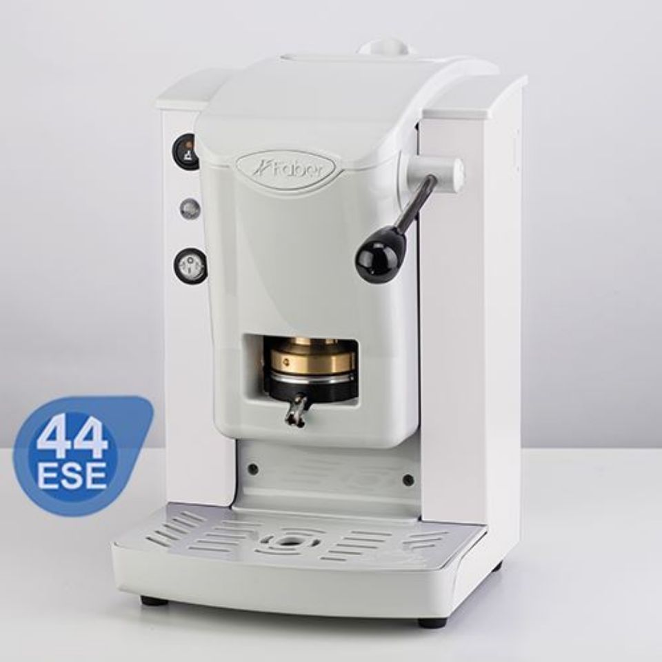Immagine di Macchina caffè Faber Bianca utilizza cialde filtrocarta 44mm ESE - Spedizione Gratis