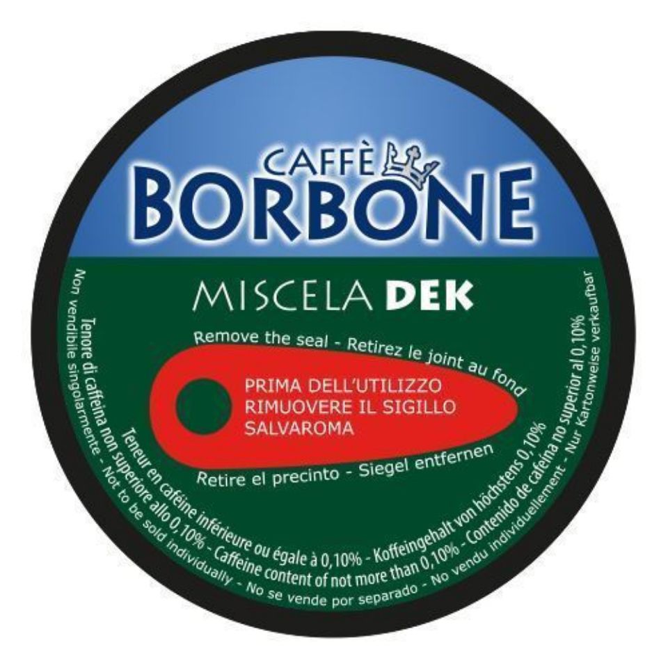 Immagine di 90 Capsule Caffè Borbone Miscela DEK Compatibili Nescafè Dolce Gusto