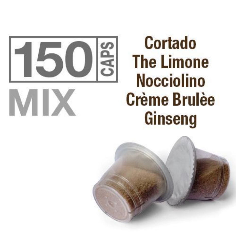 Immagine di OFFERTA: 150 capsule MIX NUOVI SOLUBILI Agostani Best Silver compatibili Nespresso Spedizione Gratuita