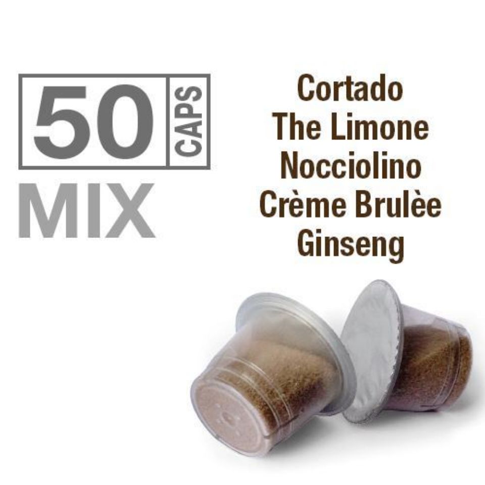 Immagine di OFFERTA: 50 capsule MIX NUOVI SOLUBILI Agostani Best Silver compatibili Nespresso