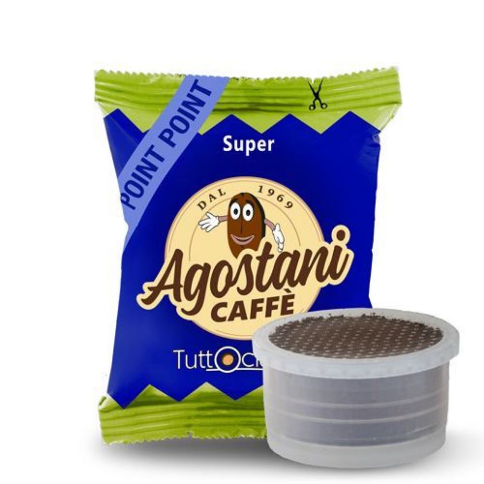 Immagine di 100 Cialde caffè Agostani miscela SUPER Monodose compatibili Bialetti tramite adattatore