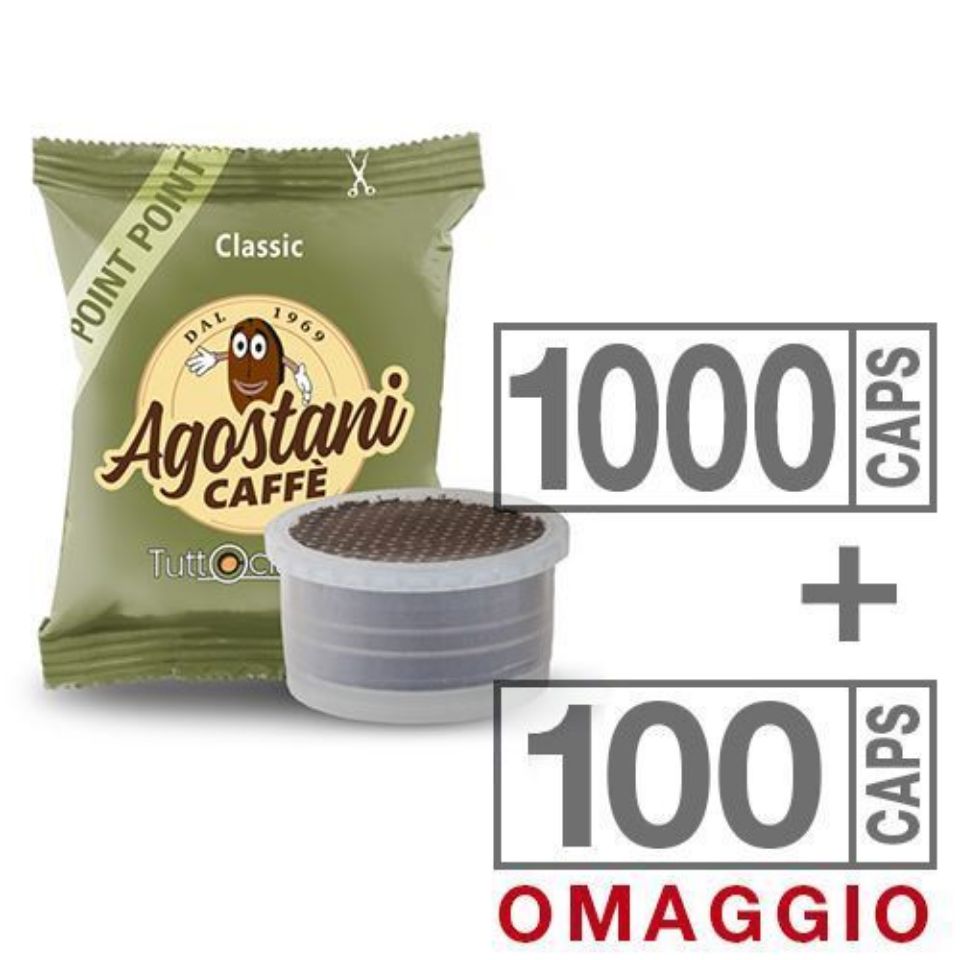 Immagine di Offerta: 1100 Cialde Agostani CLASSIC (10 scatole + 1 omaggio) compatibile Lavazza Espresso Point con Spedizione Gratis