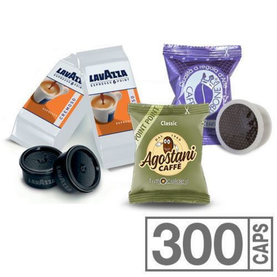 Immagine di OFFERTA LANCIO: 300 Capsule caffè miste compatibili Lavazza Espresso Point Spedizione Gratuita