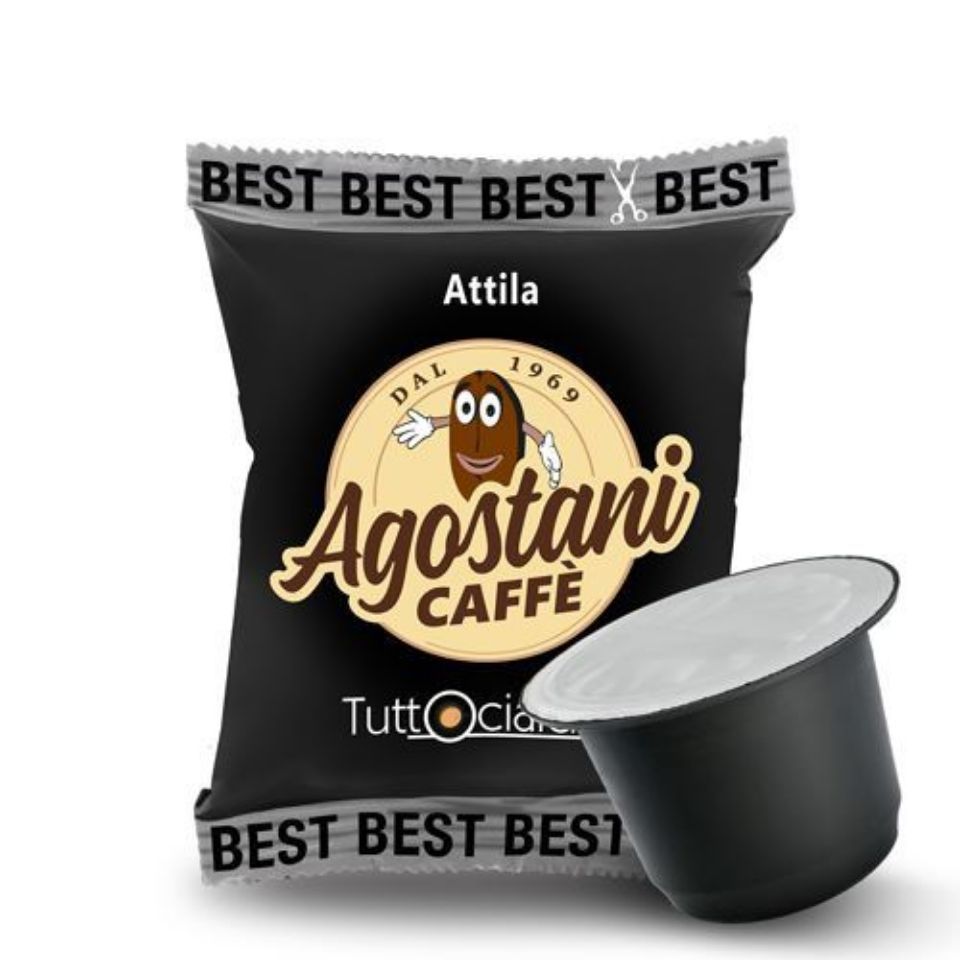 Immagine di 100 Capsule Compatibili Nespresso - Caffè Agostani Best Attila