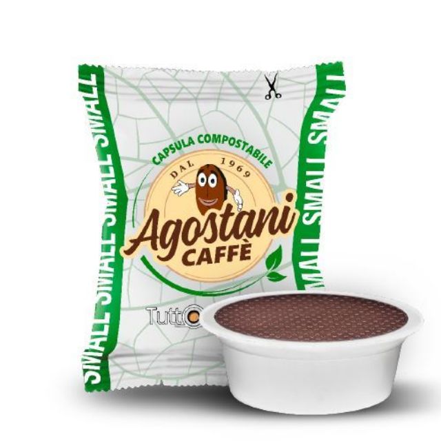 100 capsule compostabili e compatibili Lavazza A Modo Mio - Caffè Agostani Small Leonardo