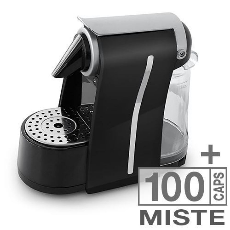 Immagine di Macchina caffè ZOE NERA + 100 capsule Agostani Best miste compatibili Nespresso