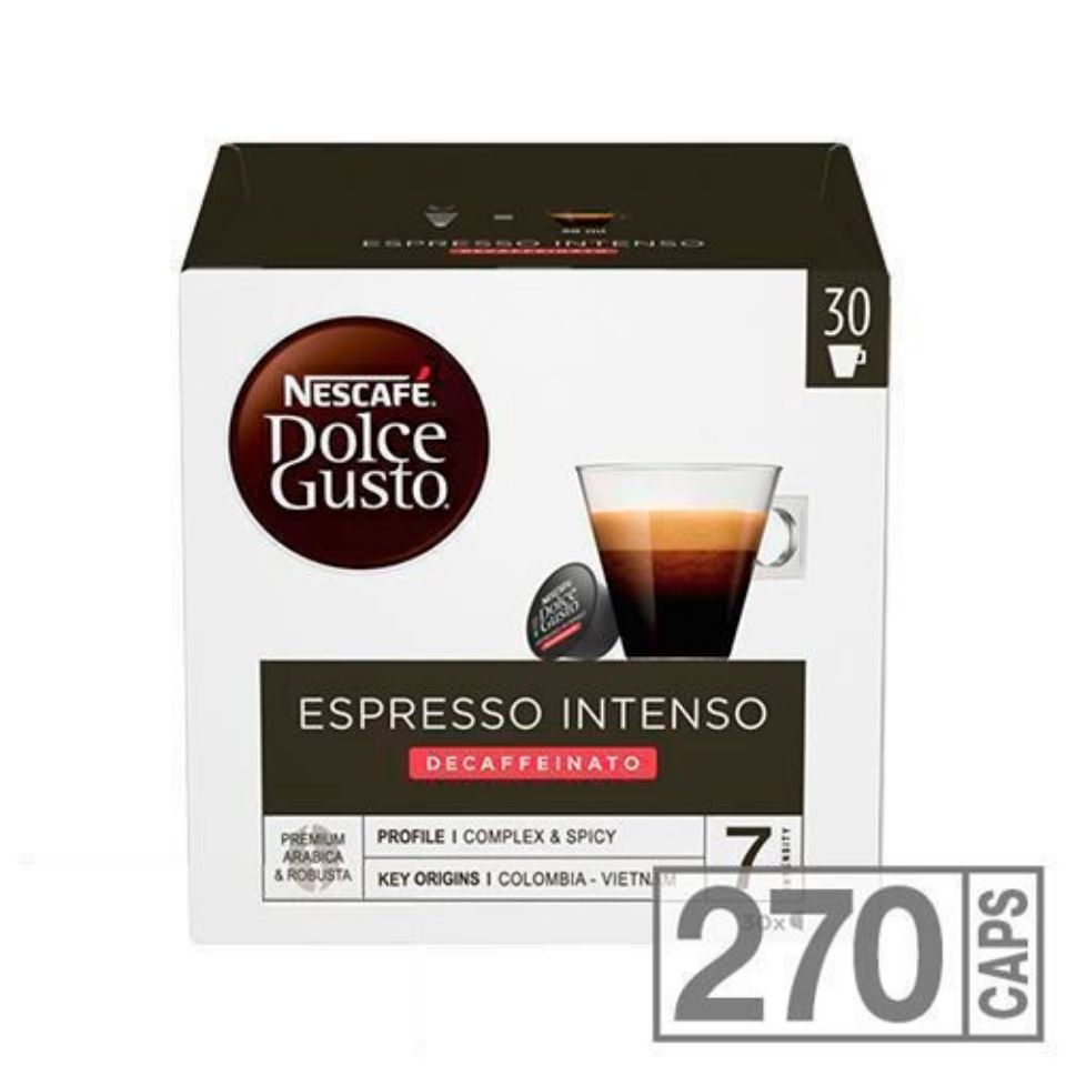 Immagine di 270 Capsule Nescafé Dolce Gusto Espresso Intenso Decaffeinato con Spedizione Gratuita