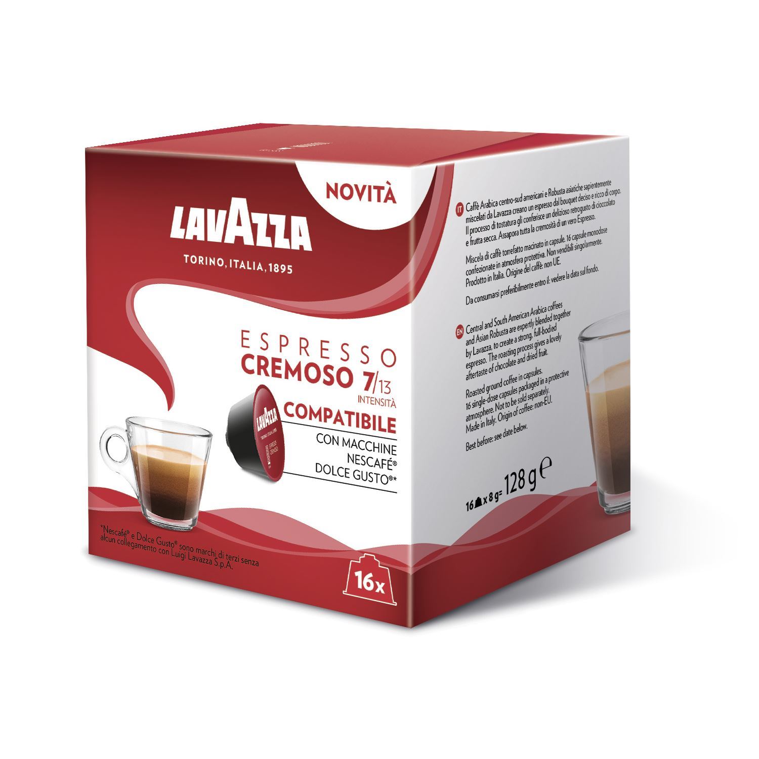 16 capsule caffè Lavazza Espresso Cremoso compatibili Nescafè Dolce Gusto