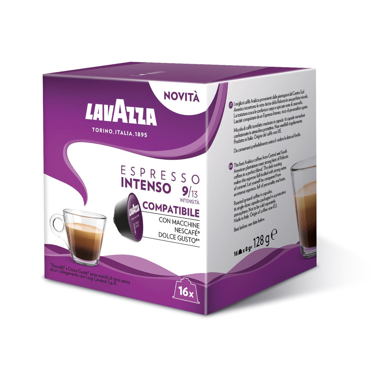 16 capsule caffè Lavazza Espresso Intenso compatibili Nescafè Dolce Gusto