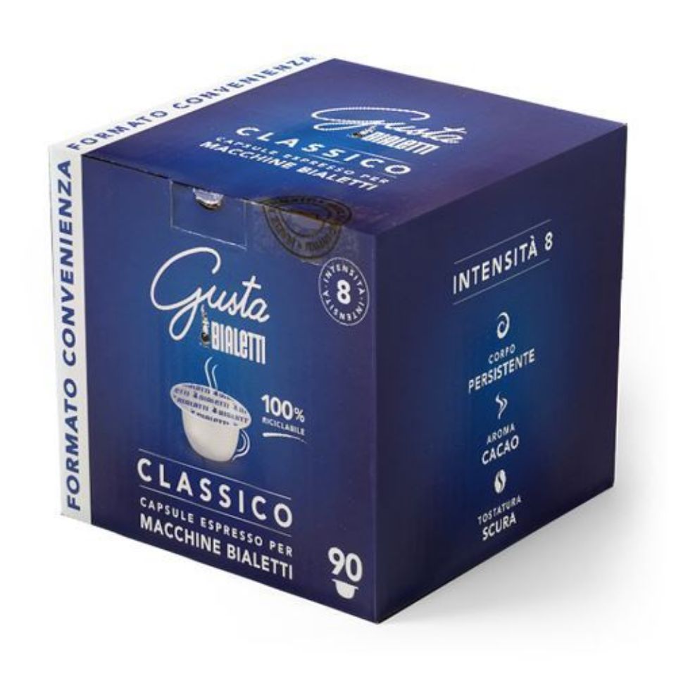Immagine di 90 Capsule in alluminio caffè GUSTA CLASSICO originali Bialetti