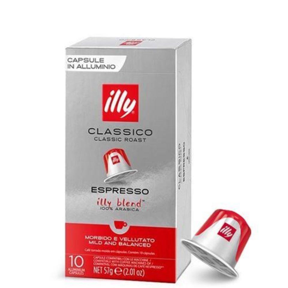 Immagine di 10 Capsule Illy Classico in alluminio Compatibili Nespresso