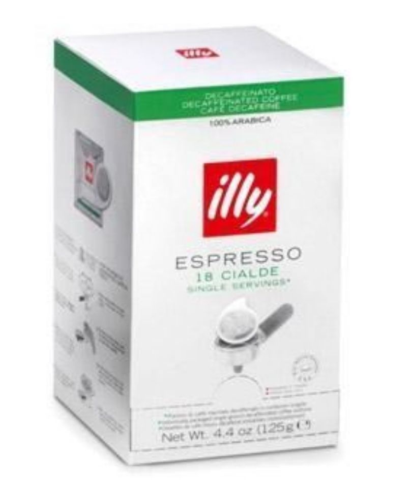 Immagine di 18 cialde filtrocarta 44mm ESE caffè Illy Decaffeinato