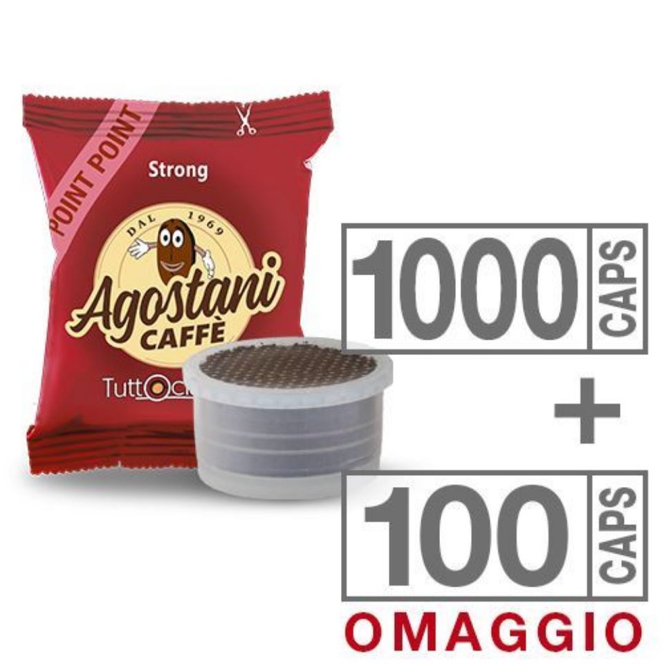 Immagine di Offerta: 1100 Cialde Agostani STRONG (10 scatole + 1 omaggio) compatibili Lavazza Espresso Point con Spedizione Gratis