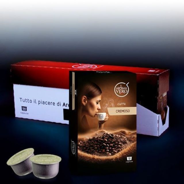 100 capsule caffè CREMOSO Top Aroma Vero con Spedizione Gratis