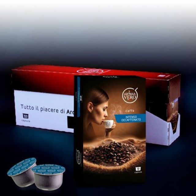 100 capsule caffè DECAFFEINATO Aroma Vero con Spedizione Gratis