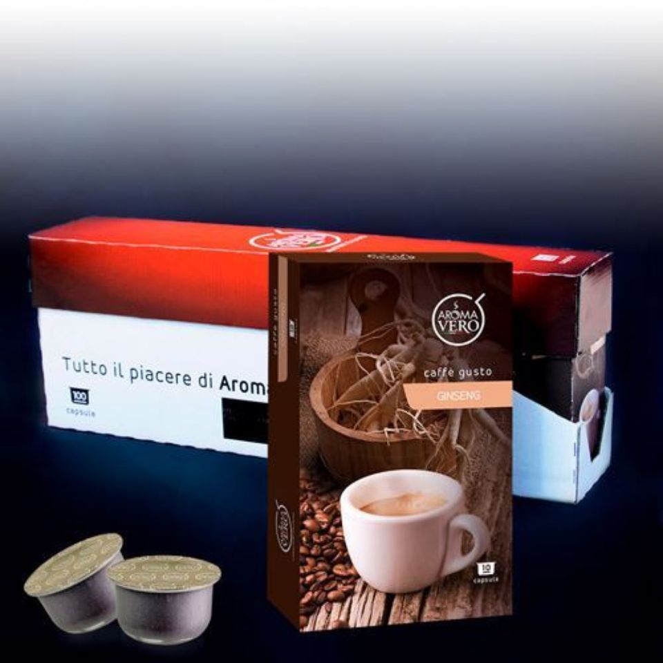 Immagine di 100 capsule caffè GUSTO GINSENG Aroma Vero con Spedizione Gratis