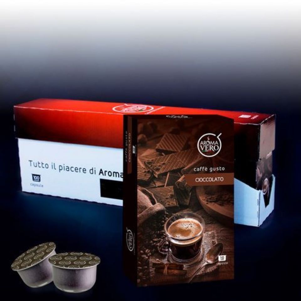 Immagine di 100 capsule caffè GUSTO CIOCCOLATO Aroma Vero con Spedizione Gratis