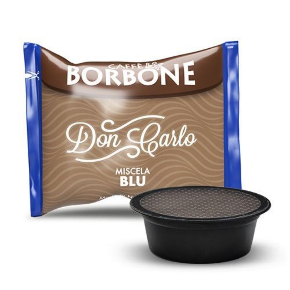 Immagine di 100 Capsule Don Carlo caffè Borbone  miscela BLU (compatibili Lavazza A Modo Mio)