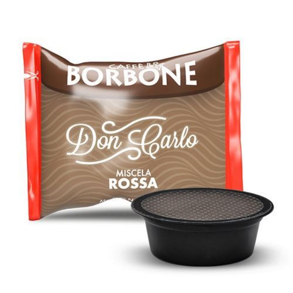 Immagine di 100 Capsule Don Carlo caffè Borbone  miscela ROSSA (compatibili Lavazza A Modo Mio)