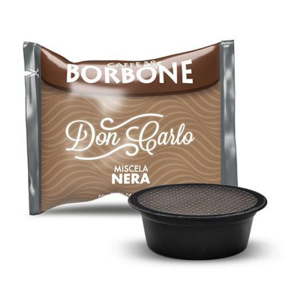 Immagine di 100 Capsule Don Carlo caffè Borbone  miscela NERA (compatibili Lavazza A Modo Mio)