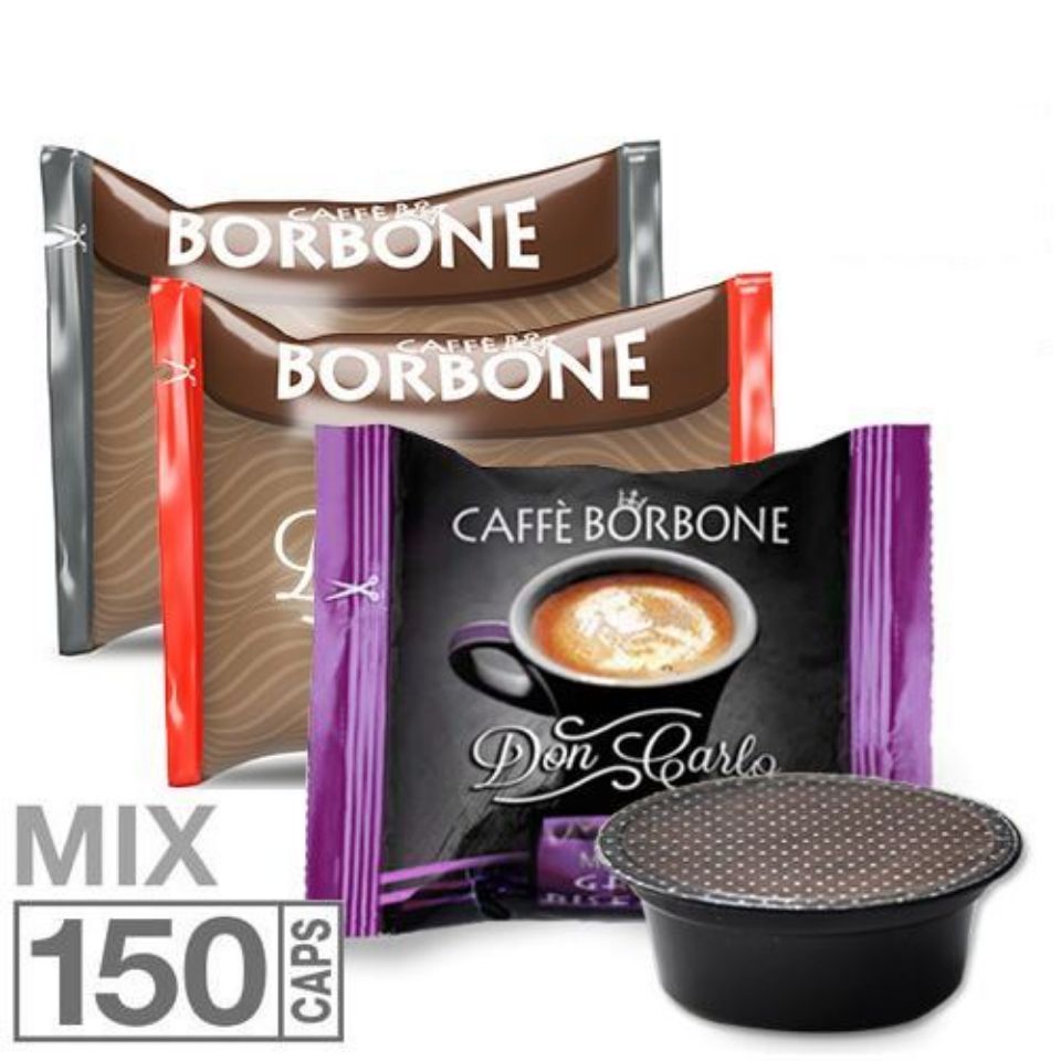Immagine di OFFERTA LANCIO: 150 capsule miste Caffè Borbone Don Carlo (compatibili Lavazza A Modo Mio) Spedizione Gratuita