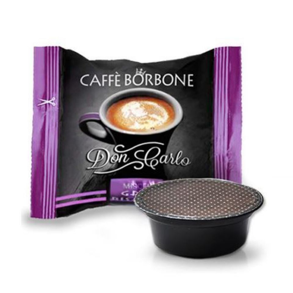 Immagine di 100 Capsule Don Carlo Caffè Borbone miscela GRAN RISERVA compatibili Lavazza A Modo Mio