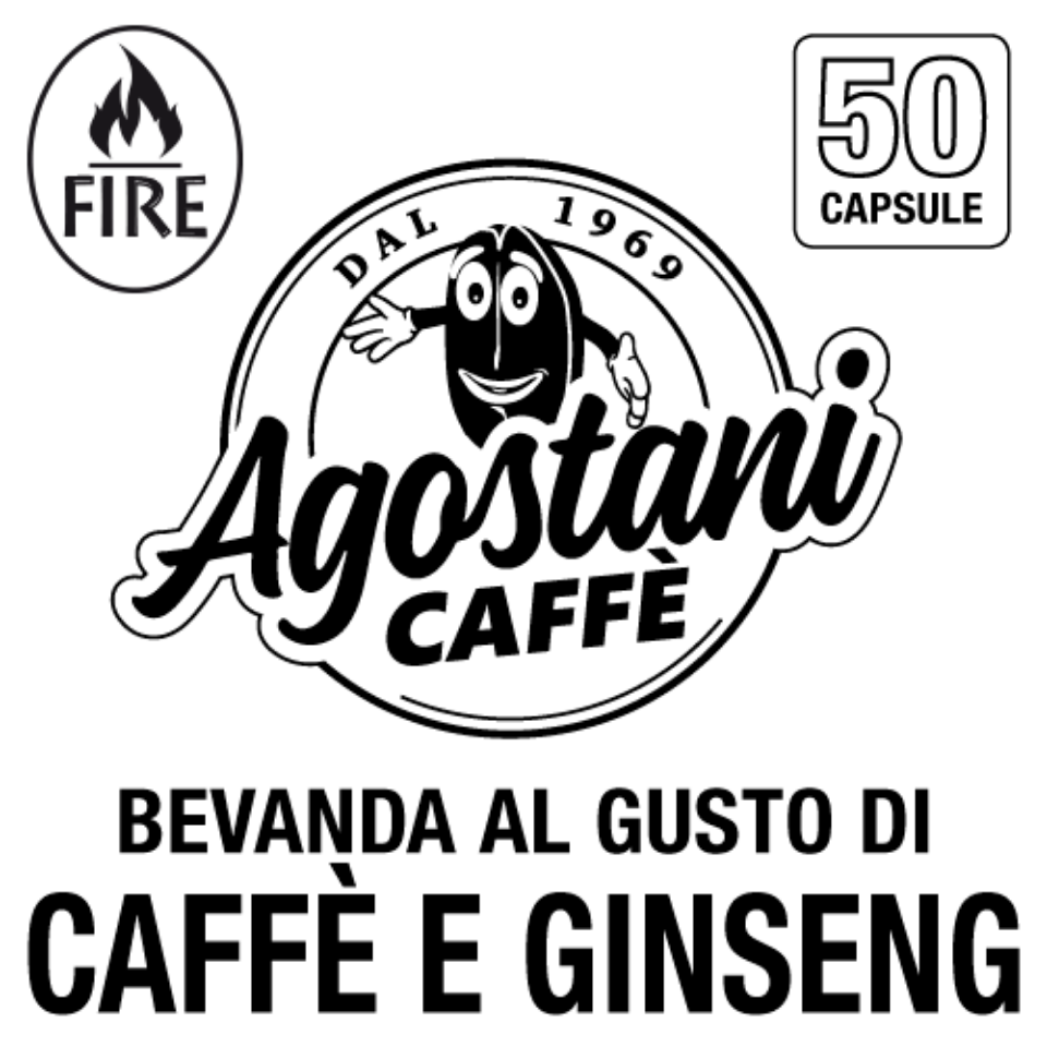 Immagine di 50 capsule bevanda al gusto di CAFFE' E GINSENG Agostani Fire compatibili Fior Fiore Coop