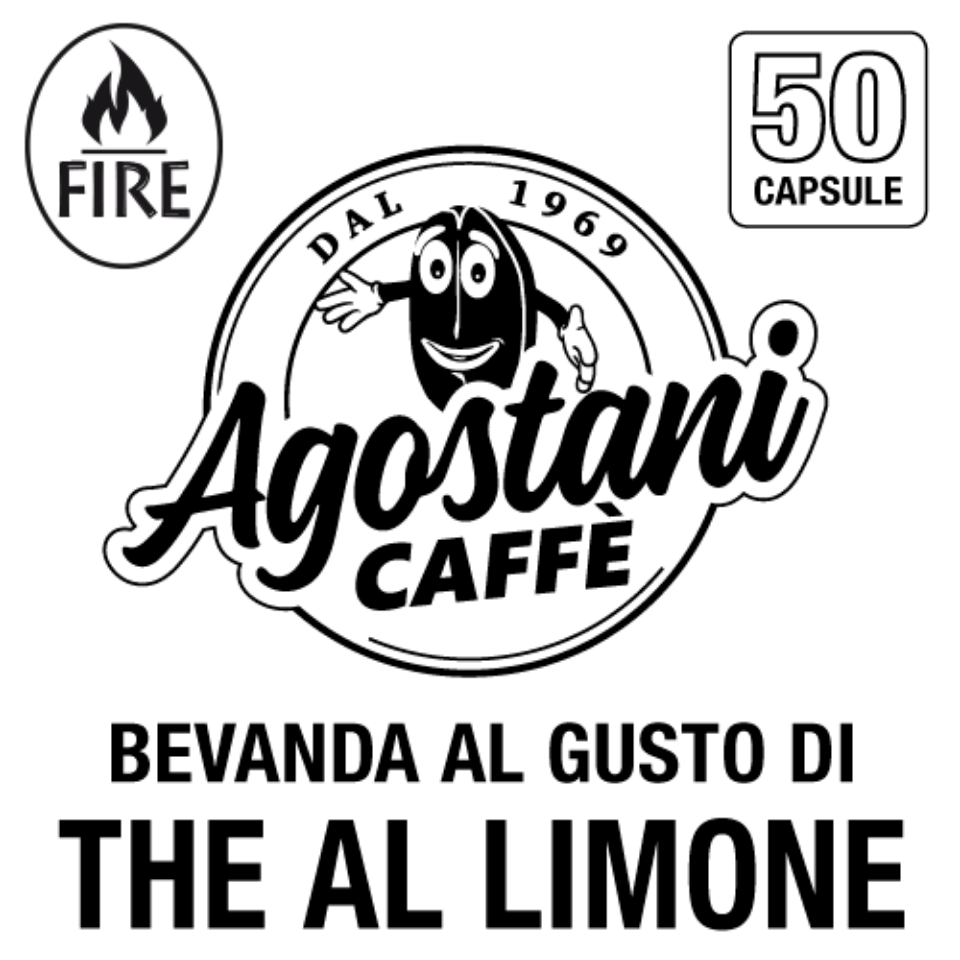 Immagine di 50 capsule bevanda al gusto di THE AL LIMONE Agostani Fire compatibili Aroma Vero