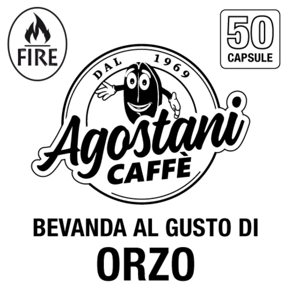 Immagine di 50 capsule bevanda al gusto di ORZO Agostani Fire compatibili Aroma Vero