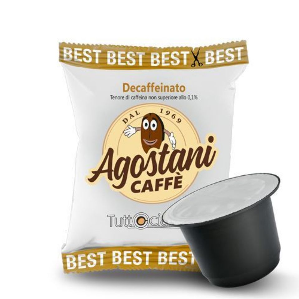 Immagine di 100 capsule Caffè Agostani Best Decaffeinato compatibili Nespresso