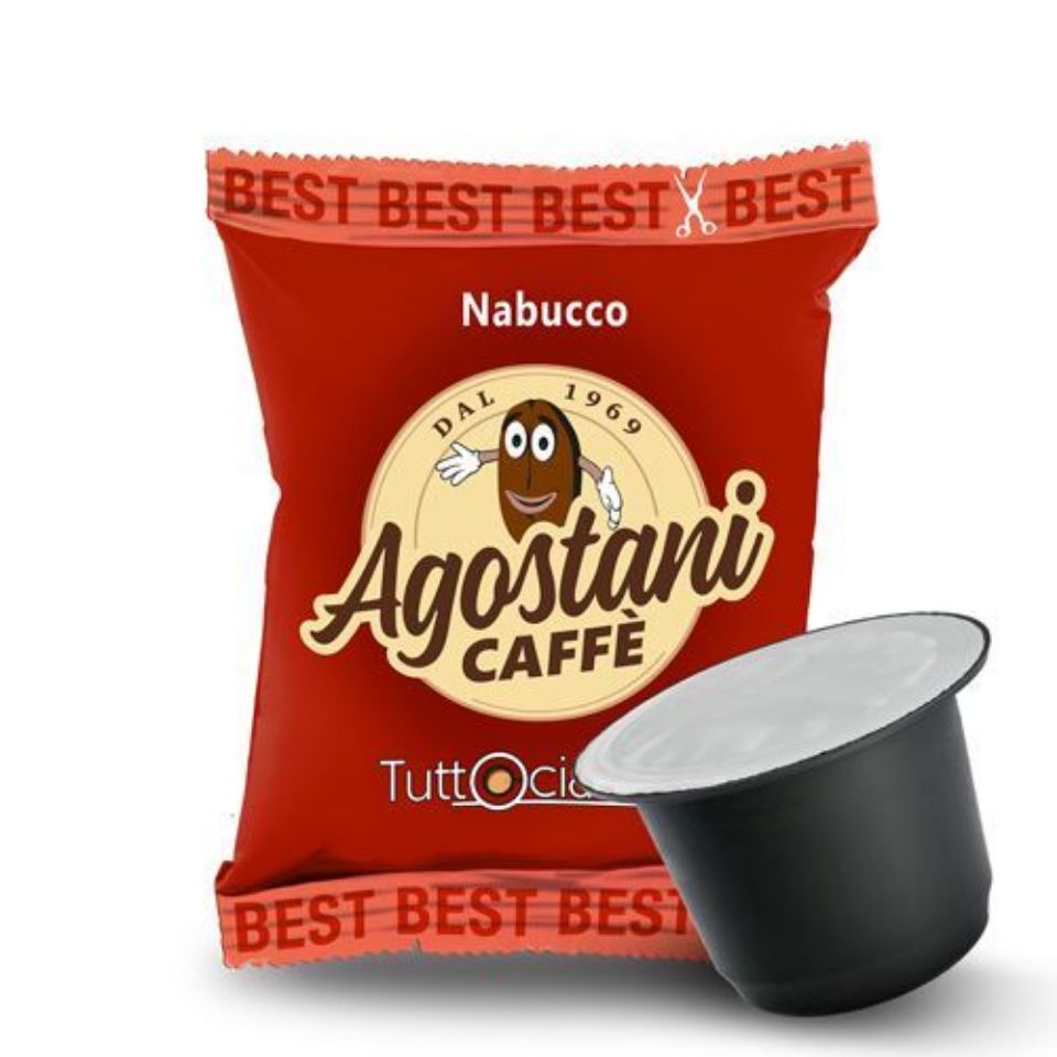 Immagine di 100 capsule Caffè Agostani Best Nabucco compatibile Nespresso
