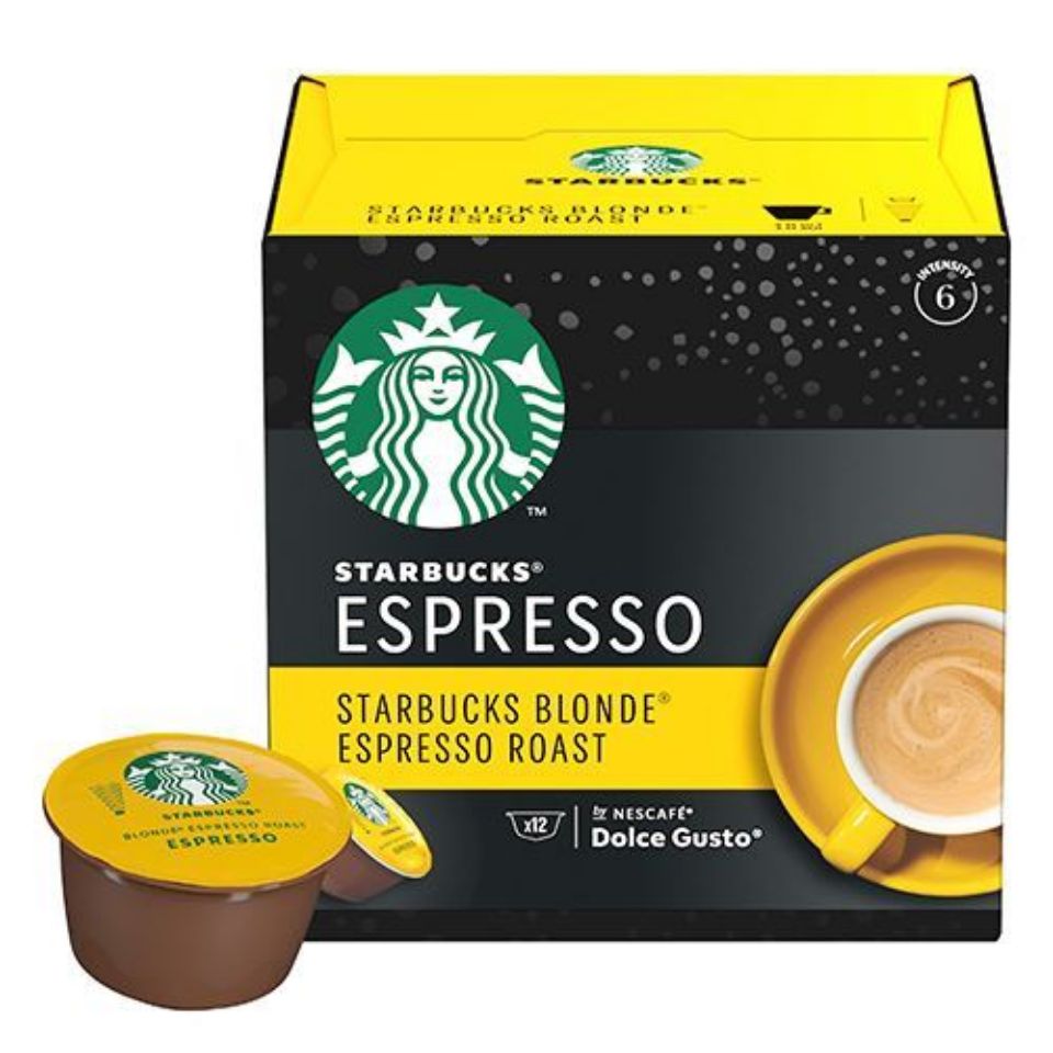 Immagine di 108 capsule STARBUCKS by Nescafé Dolce Gusto Blonde Espresso Roast per caffè espresso Immagine di 108 capsule STARBUCKS by Nescafé Dolce Gusto Blonde Espresso Roast per caffè espresso