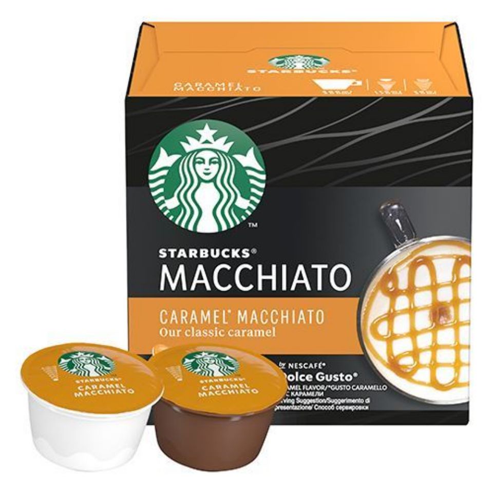 Immagine di 12 capsule STARBUCKS<sup>&reg;</sup> Caramel Macchiato by Nescafé<sup>&reg;</sup> Dolce Gusto<sup>&reg;</sup>