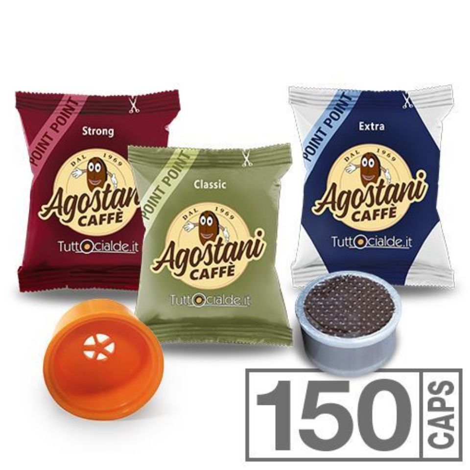 Immagine di OFFERTA: 150 Cialde caffè Agostani miste compatibili Lavazza Espresso Point + Adattatore per ECL 101 Spedizione Gratis